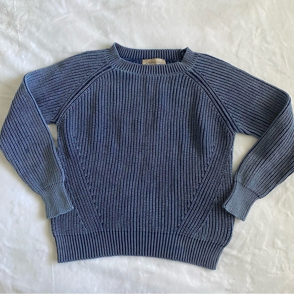Philosophy | Knitted Pullover Sweater | Blue | Size: XS